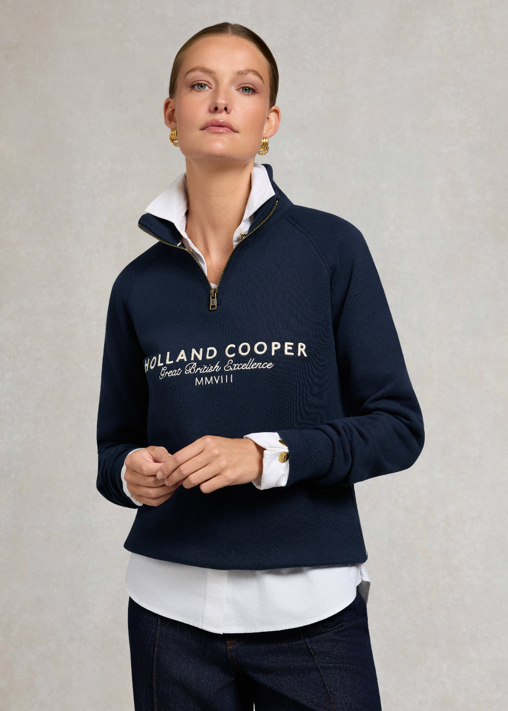 Sporting Goods Zip Henley