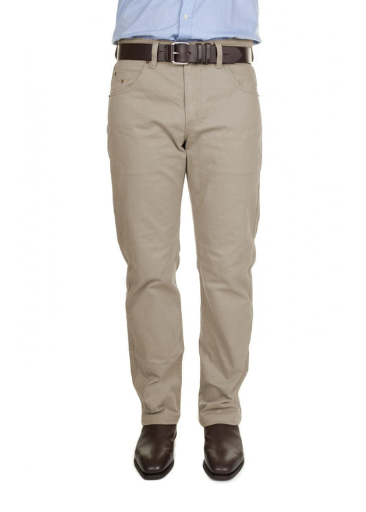 Linesman Slim Fit Drill Jeans (Luxury Fabric) - Bone - 1