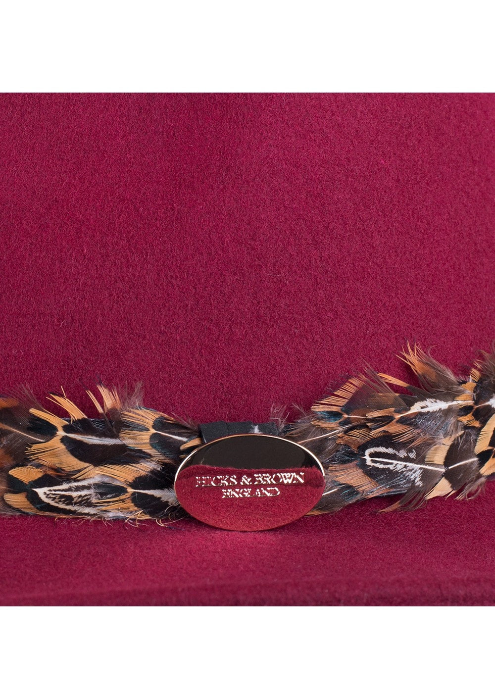 Suffolk Fedora Bronze Wrap - Maroon - 3