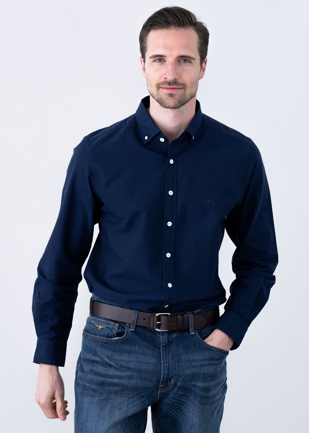 Gunn Oxford Shirt - Navy - 4