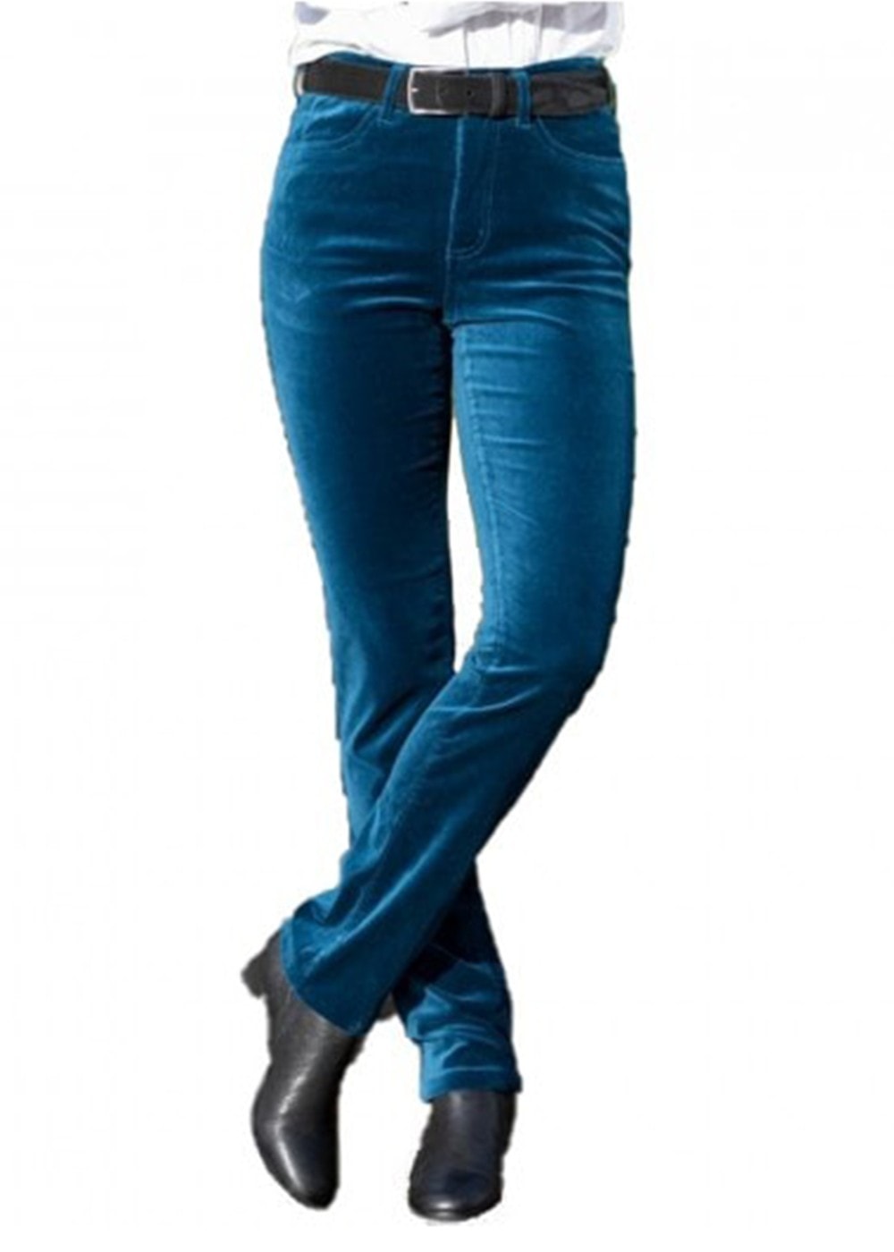 Velvet Straight Leg Jeans - Petrol - 0
