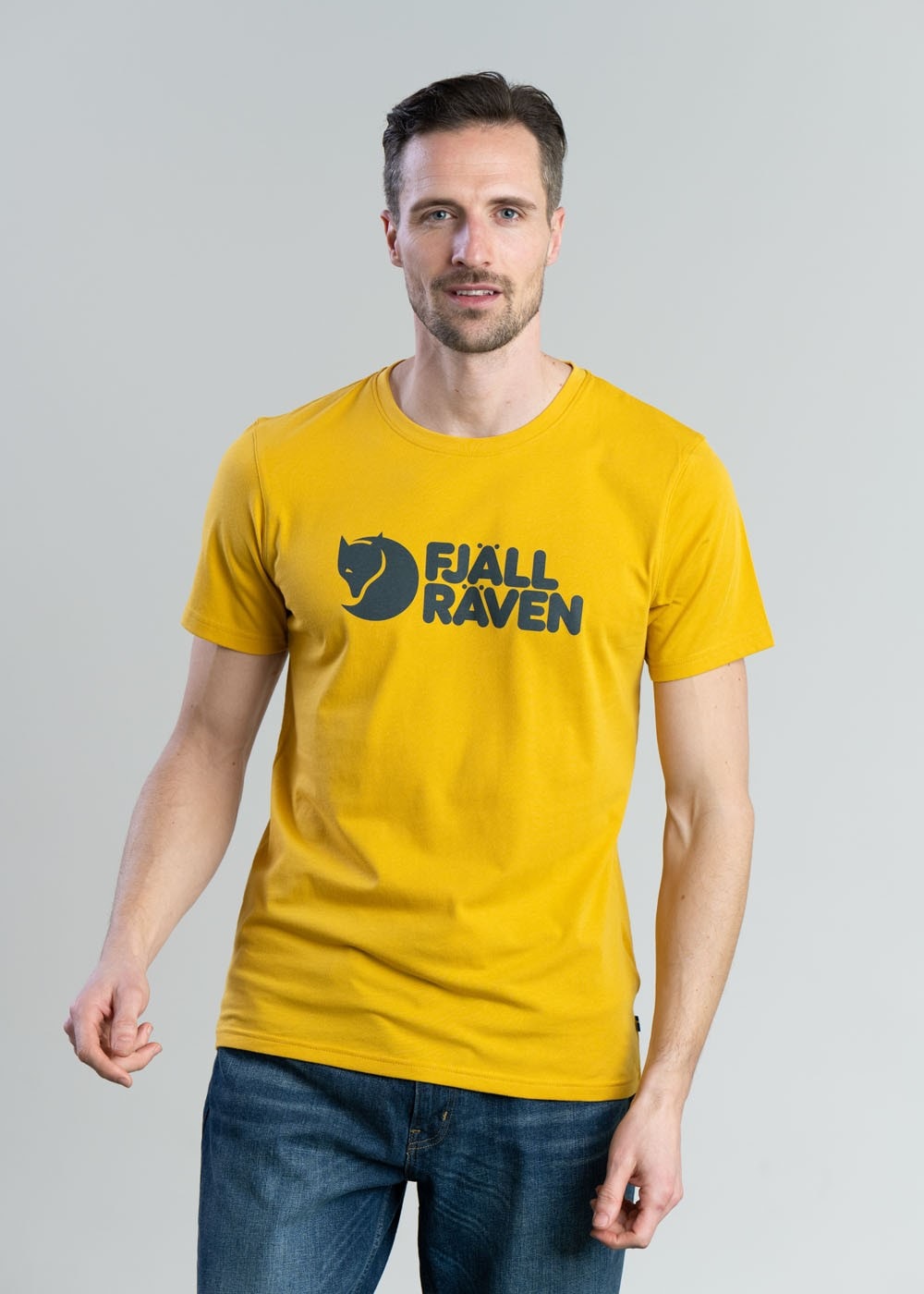 Fjallraven Logo Tee Shirt - Ochre - 0