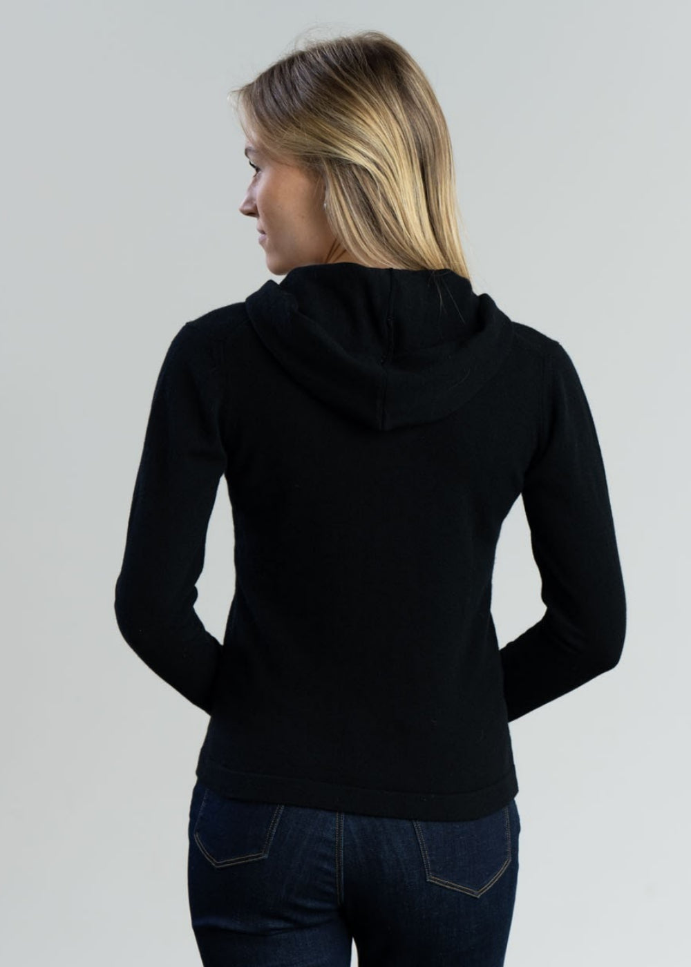 Millie Cashmere Hoodie - Black - 4