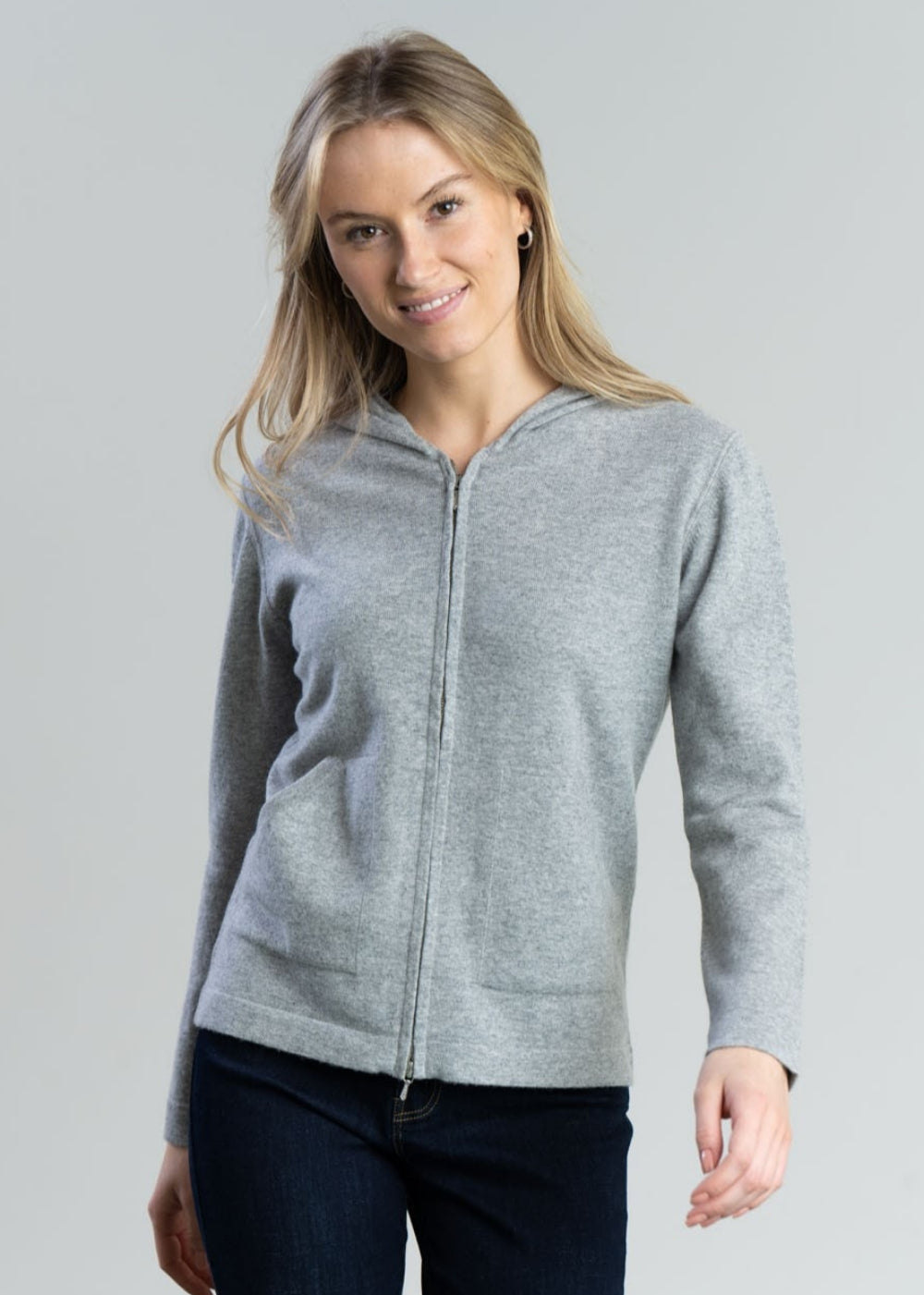 Millie Cashmere Hoodie - Flannel - 1