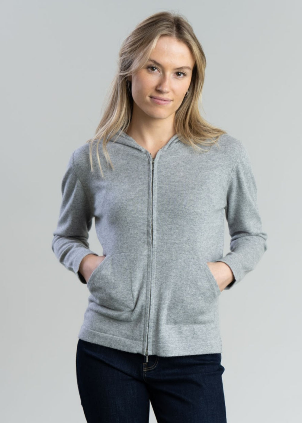 Millie Cashmere Hoodie - Flannel - 3