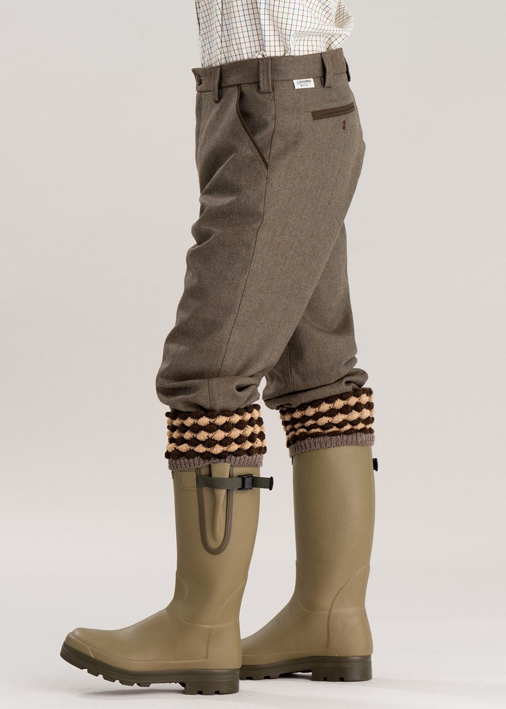 Ptarmigan Tweed Plus 2's - Loden Green Herringbone Tweed - 2