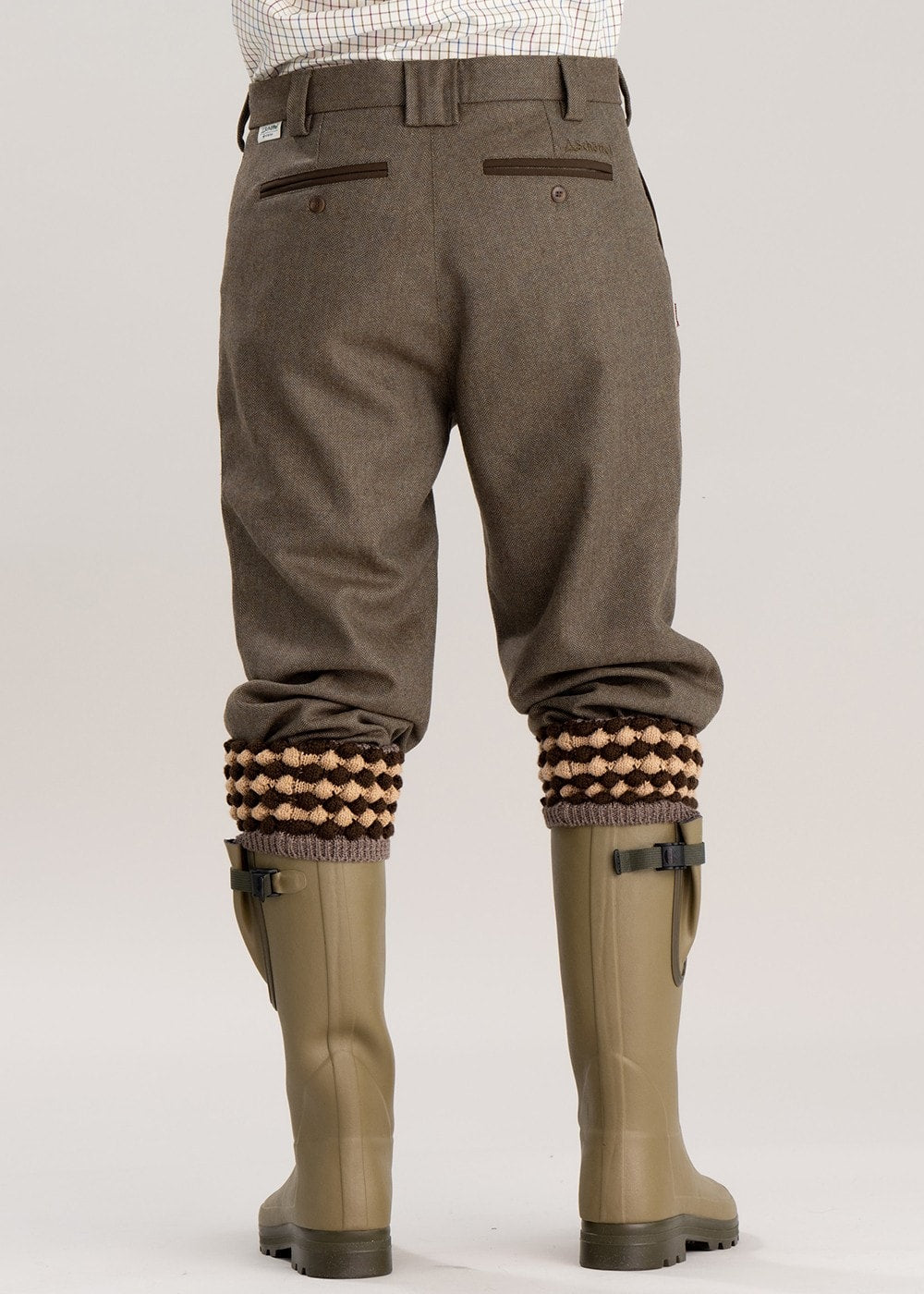 Ptarmigan Tweed Plus 2's - Loden Green Herringbone Tweed - 3