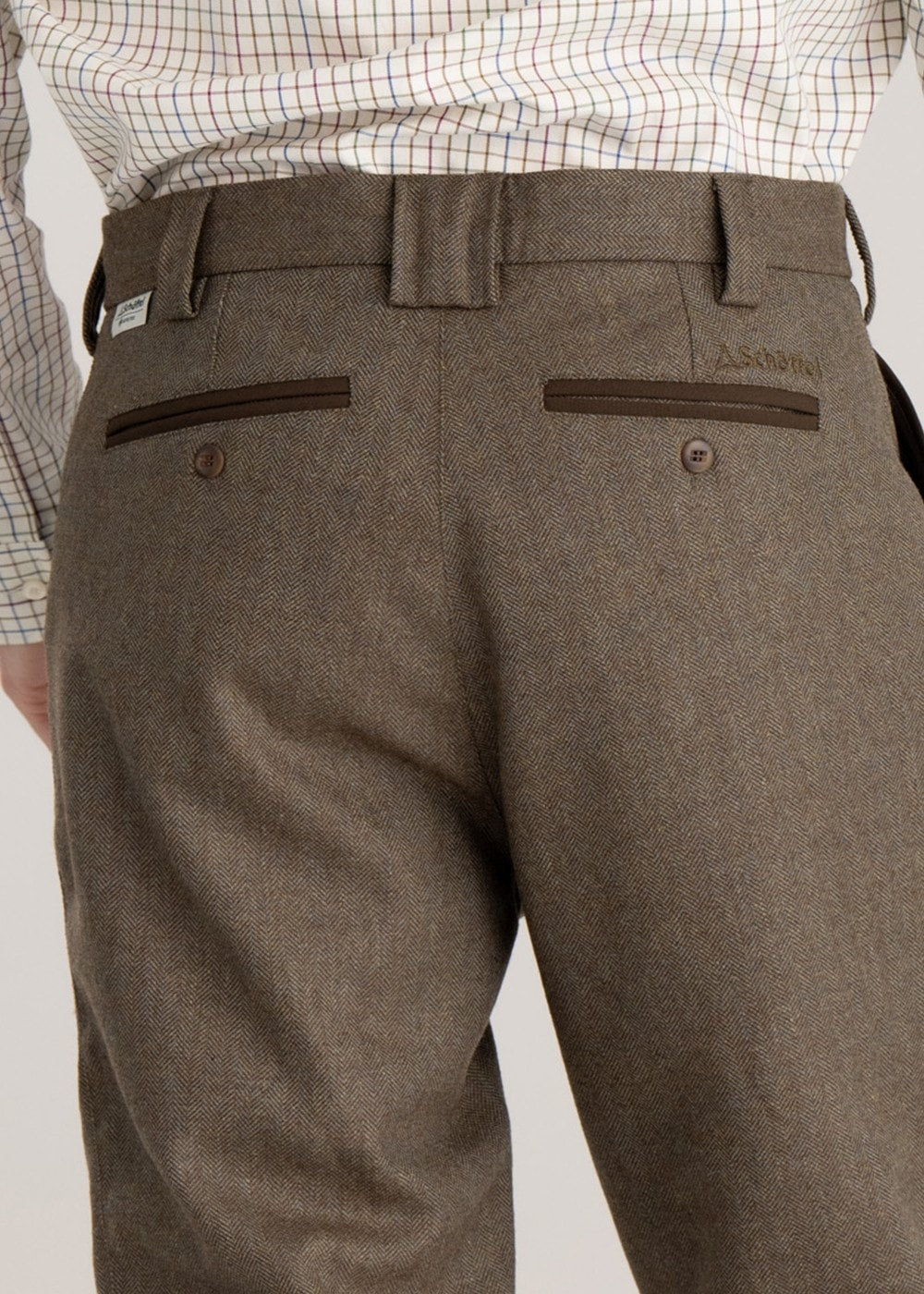 Ptarmigan Tweed Plus 2's - Loden Green Herringbone Tweed - 4