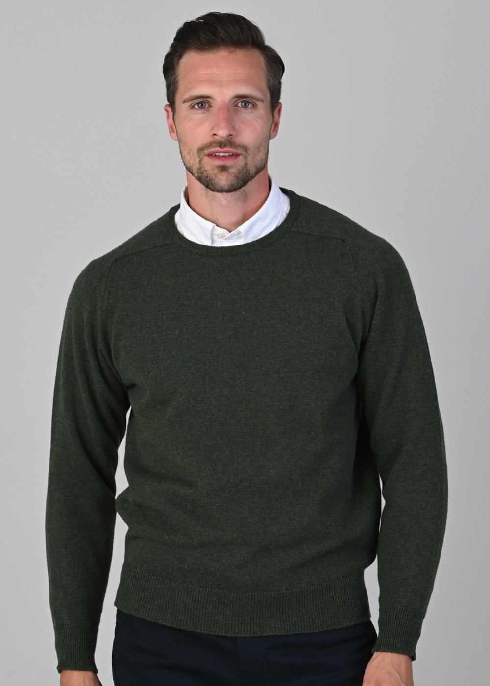 Leven 2 Ply Lambswool Crew Neck - Rosemary - 3