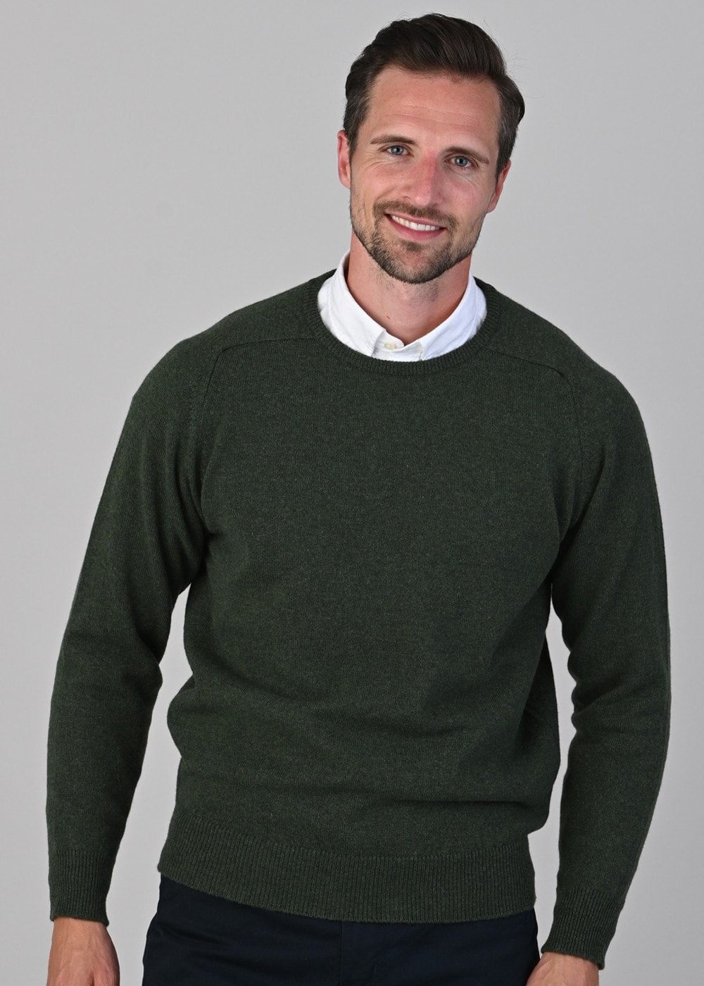 Leven 2 Ply Lambswool Crew Neck - Rosemary - 4