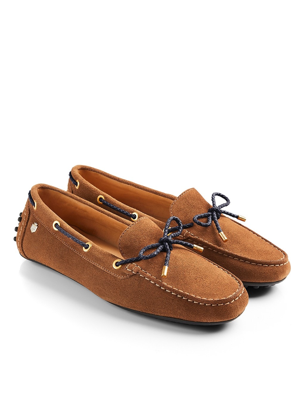 Henley Suede Shoes - Navy and Tan Suede - 1