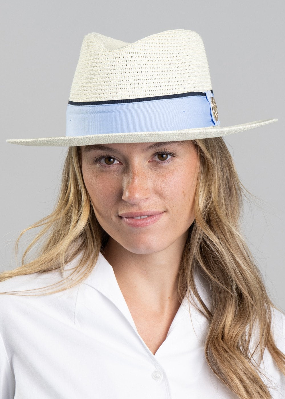 Orford Fedora - Cream and Cornflower - 1