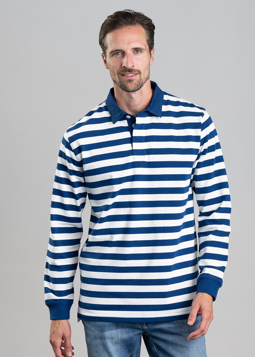 Tweedale Rugby Shirt - Navy and White - 0