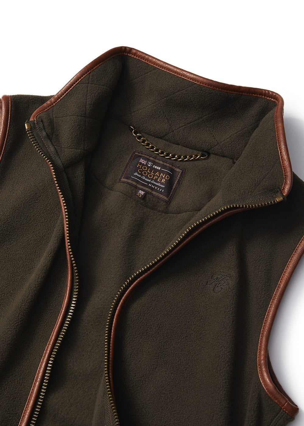 Country Fleece Gilet - Khaki - 10