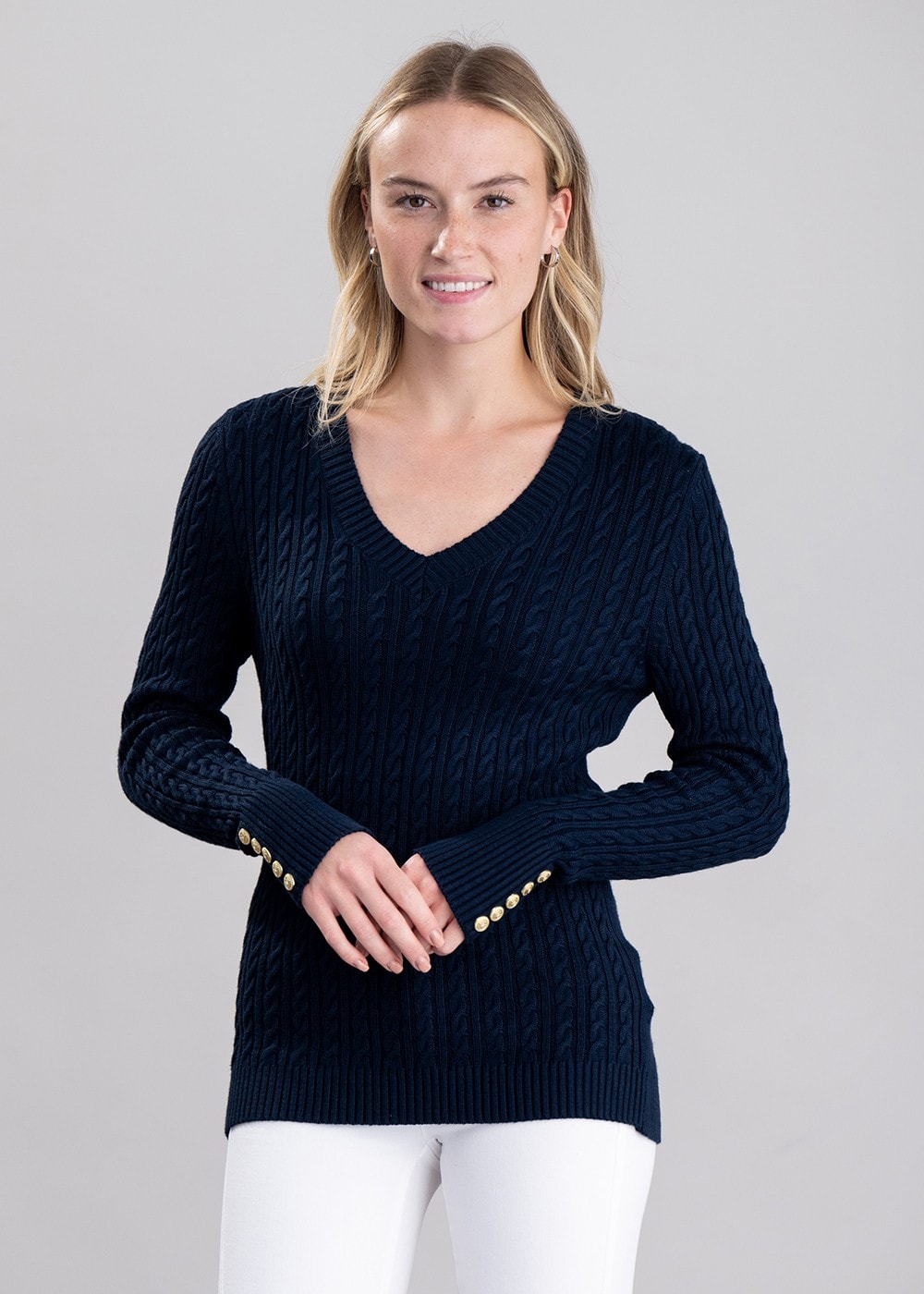 Seattle V-Neck Knit - Ink Navy - 0