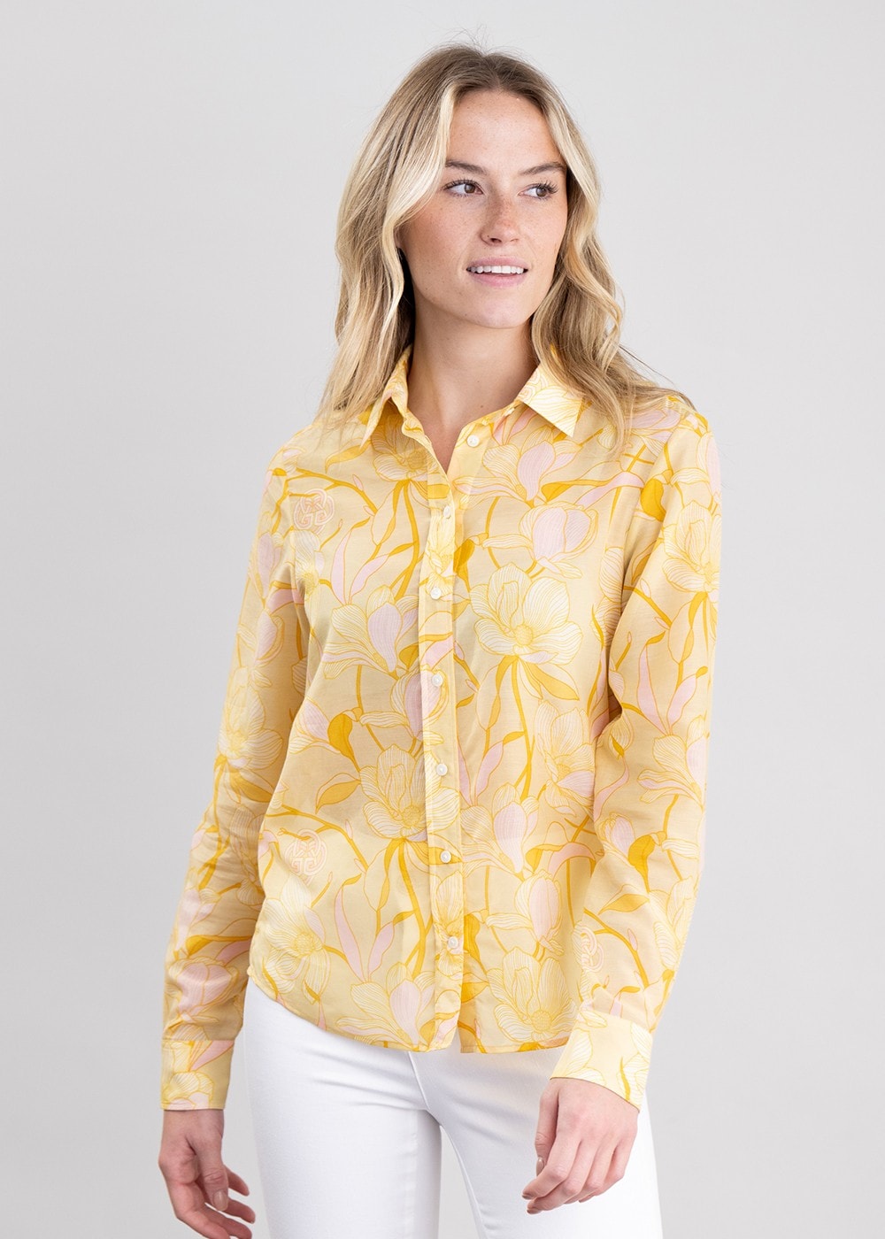 Magnolia Cotton Silk Shirt - Dusty Yellow - 2