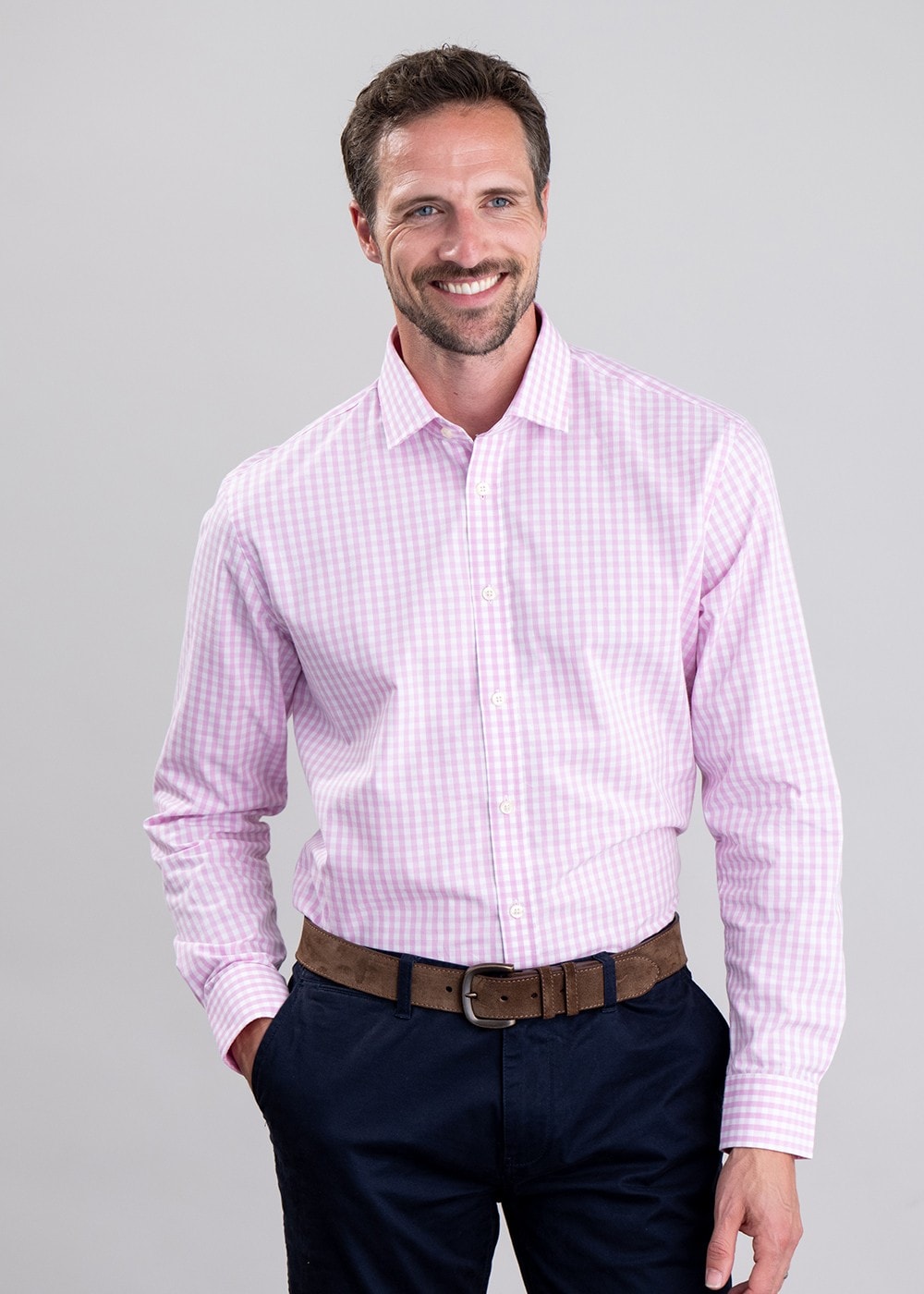 Thorpeness Tailored Shirt - Pink Check - 4