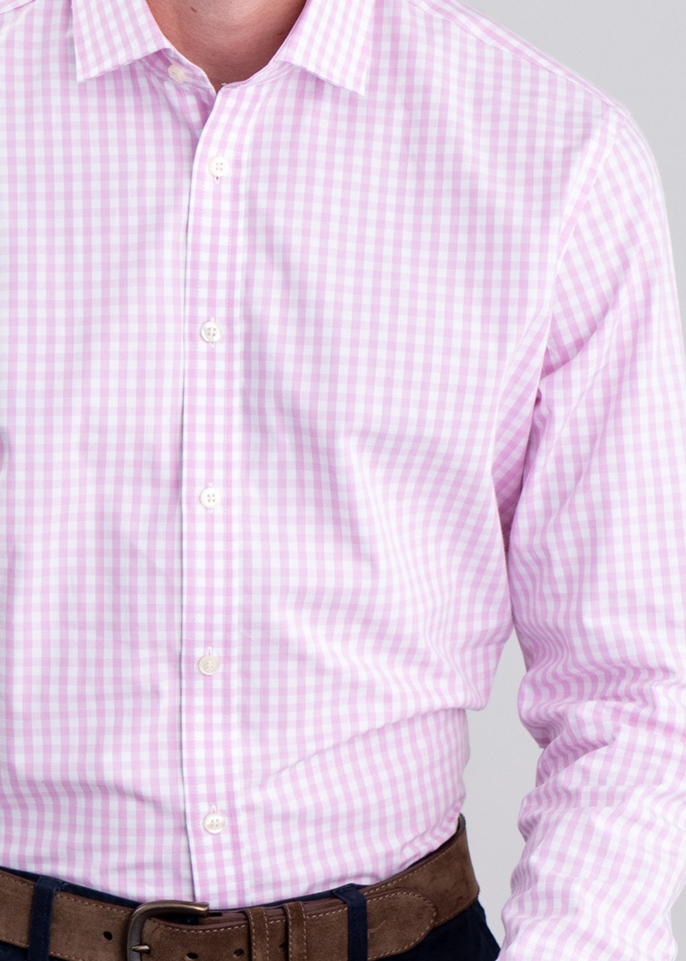 Thorpeness Tailored Shirt - Pink Check - 5