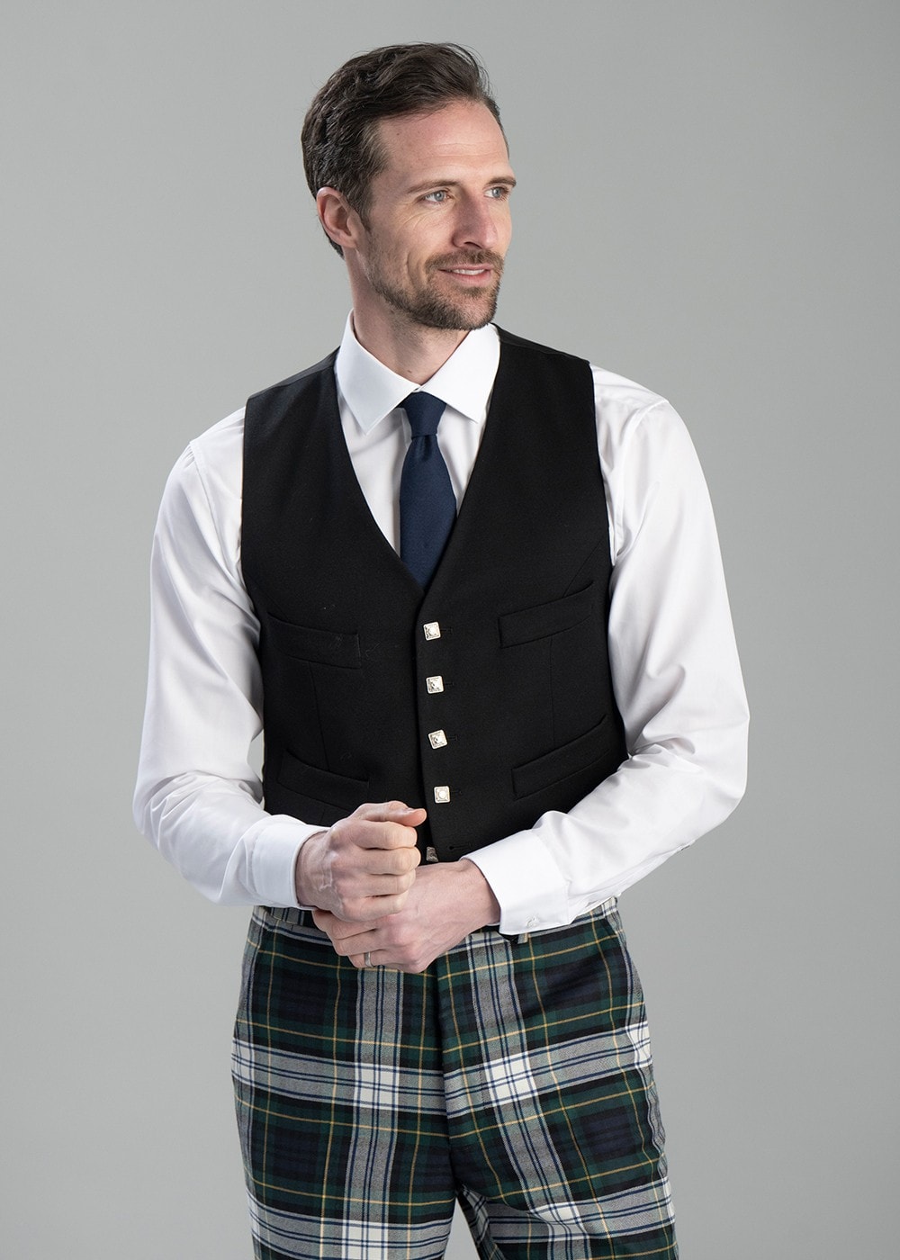 Argyll Waistcoat - Black - 3