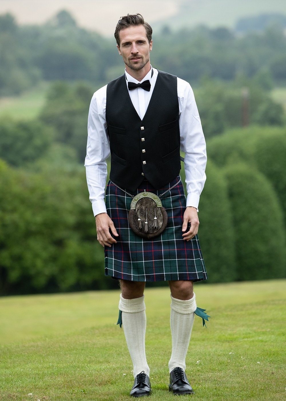 Argyll Waistcoat - Black - 2