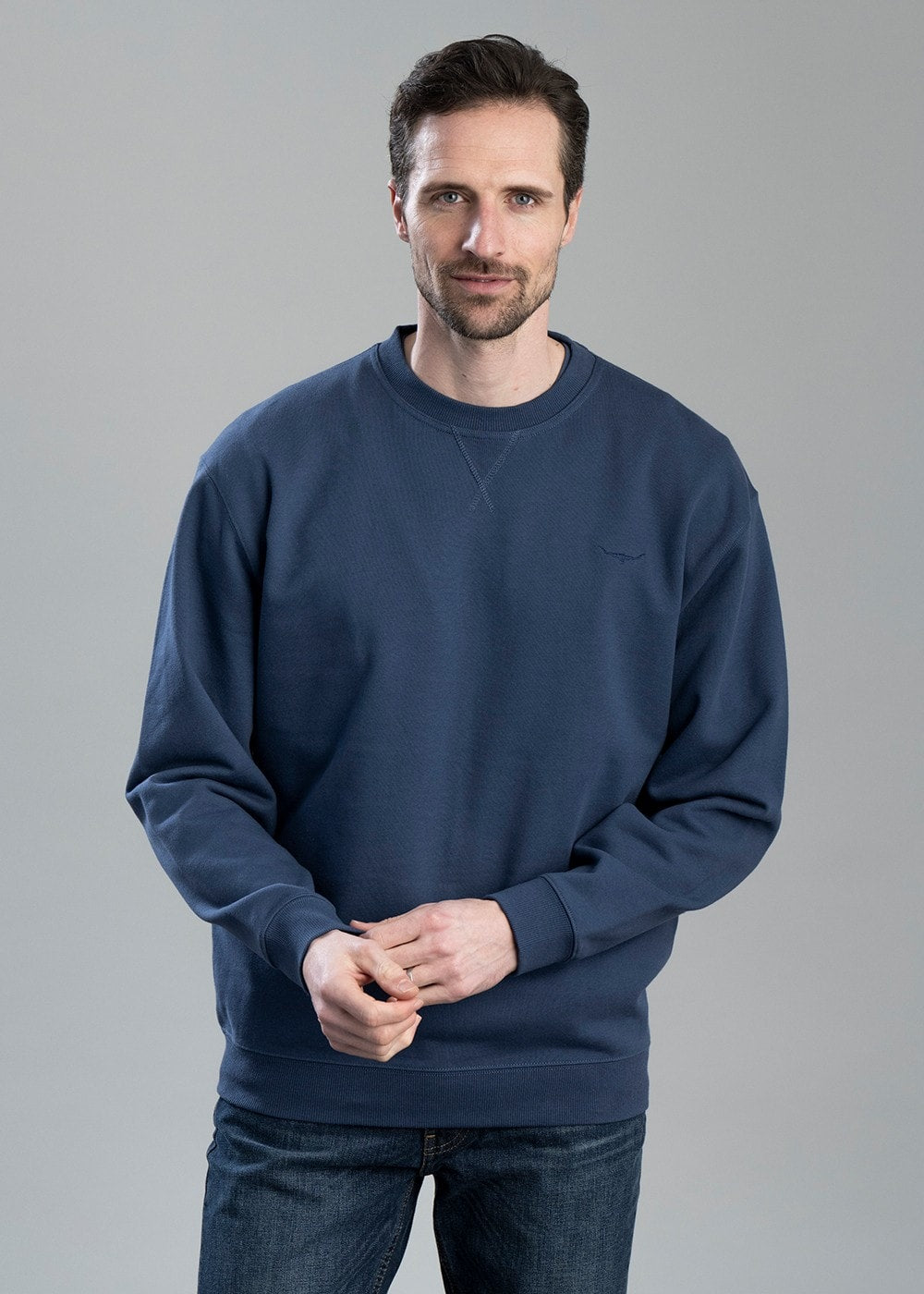 Mini Longhorn Crew Neck Sweatshirt  - Midnight - 2