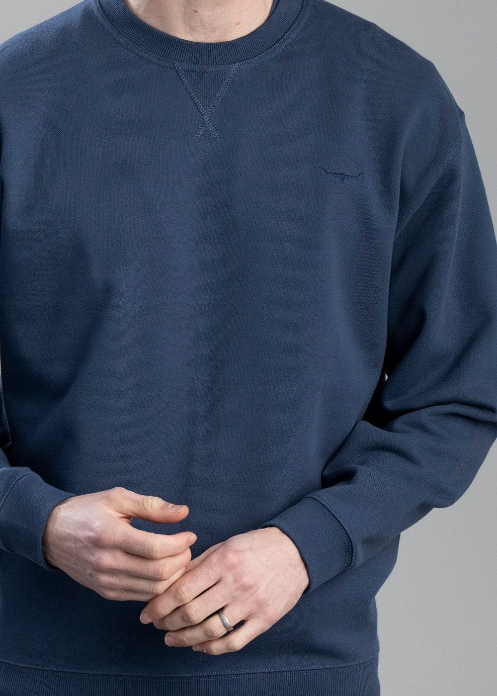 Mini Longhorn Crew Neck Sweatshirt  - Midnight - 4