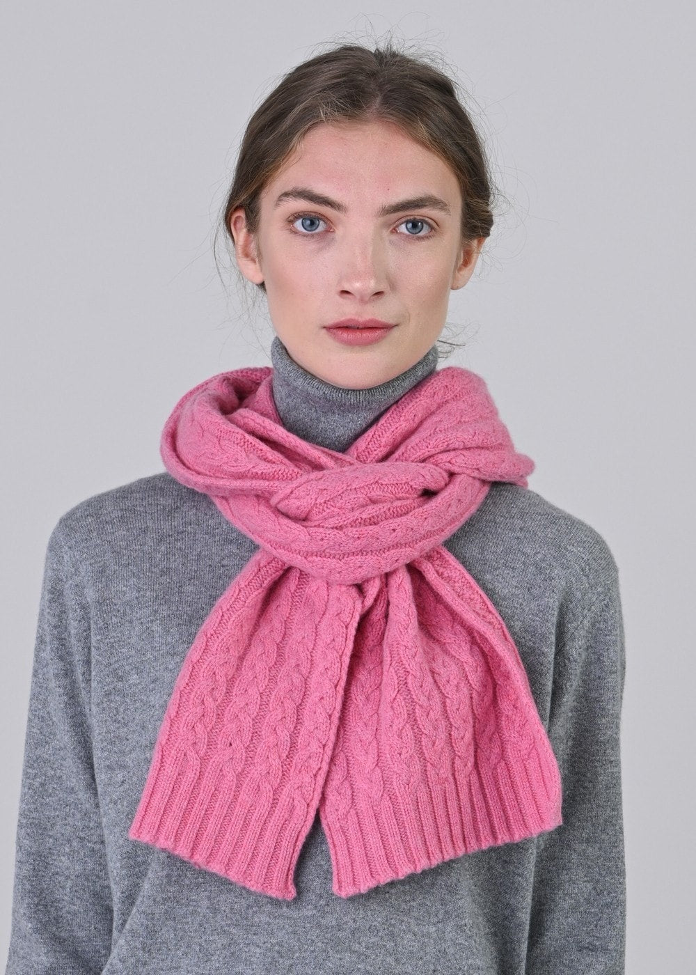 Cashmere Cable Scarf - Starlet - 0