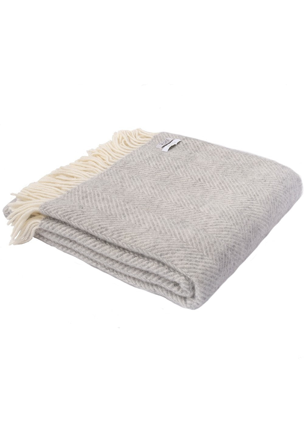 Fortrose Fishbone Throw - Silver Grey - 0