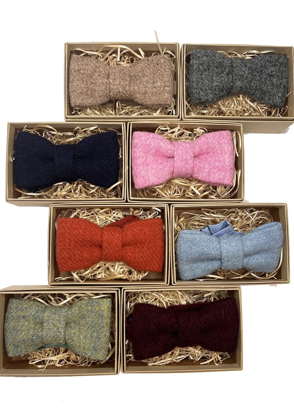 Harris Tweed Bow Tie - Pale Pink - 1