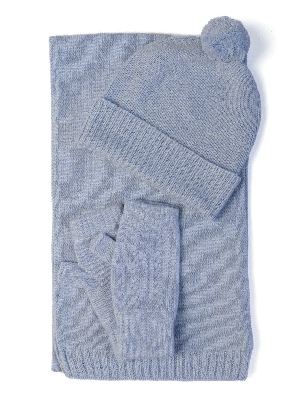 Briar Cashmere Pom Pom Beanie - Coast - 4