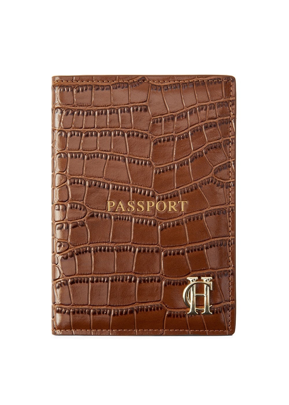 Chelsea Passport Holder - Tan Croc - 0