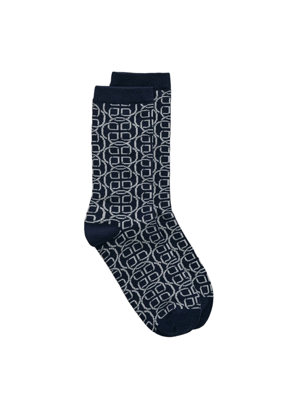 Monogram Socks - Evening Blue - 1