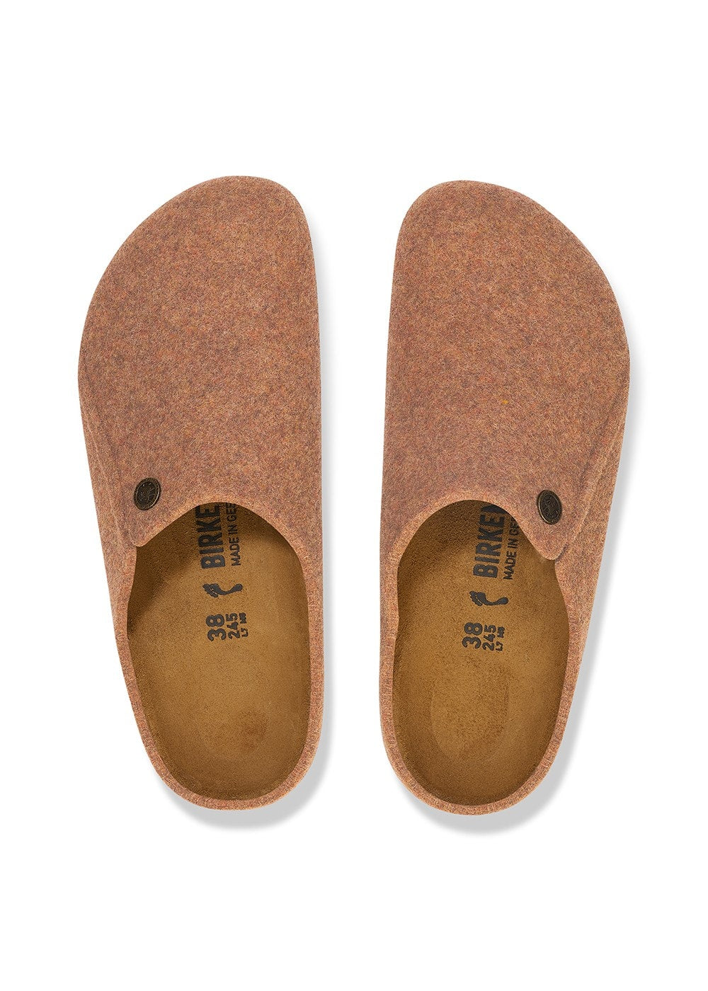Zermatt Rivet Wool Felt Clogs - Toffee Melange - 3