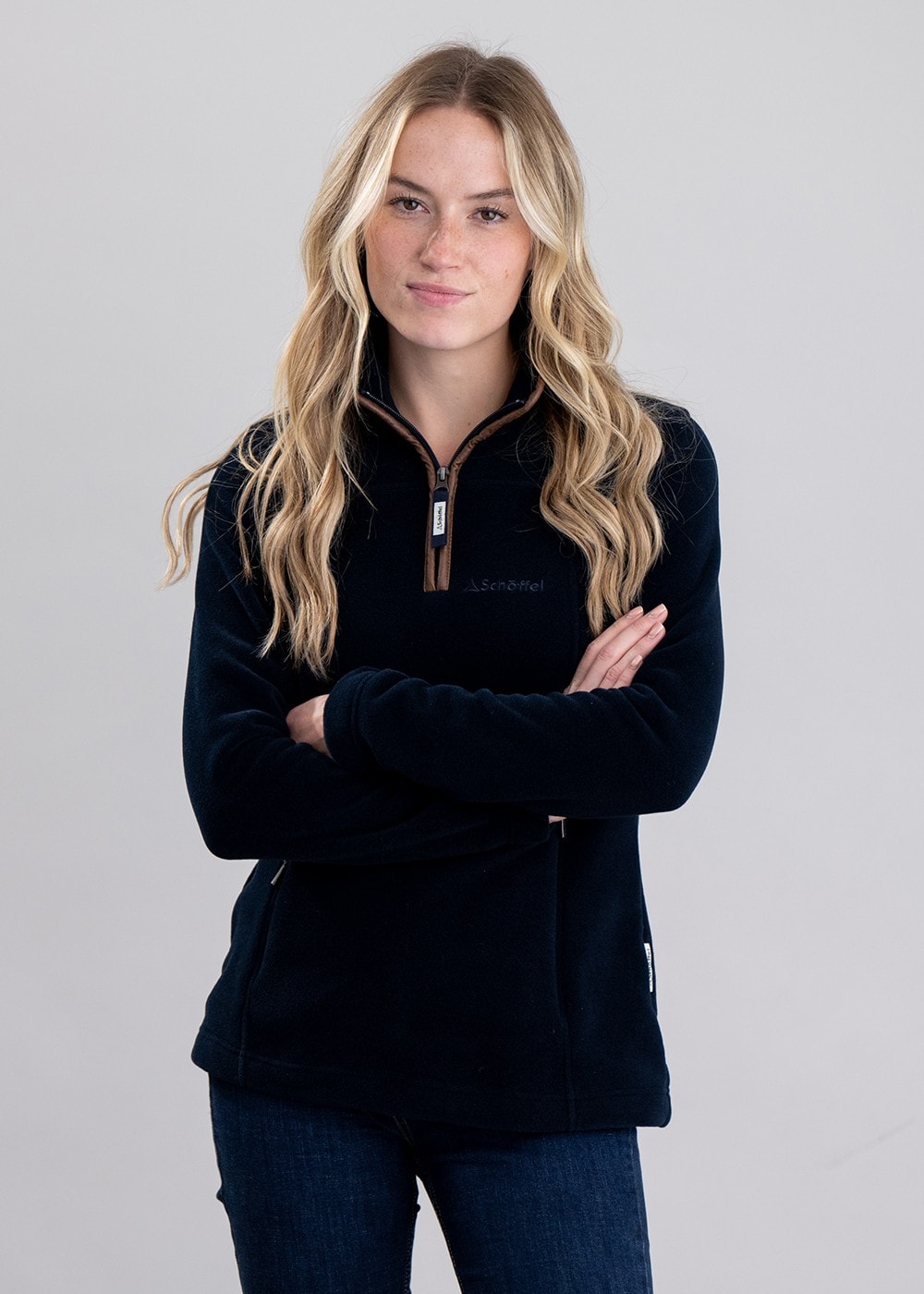 Schoffel Navy Half Zip Women's Havelet Bay Half Zip Womens