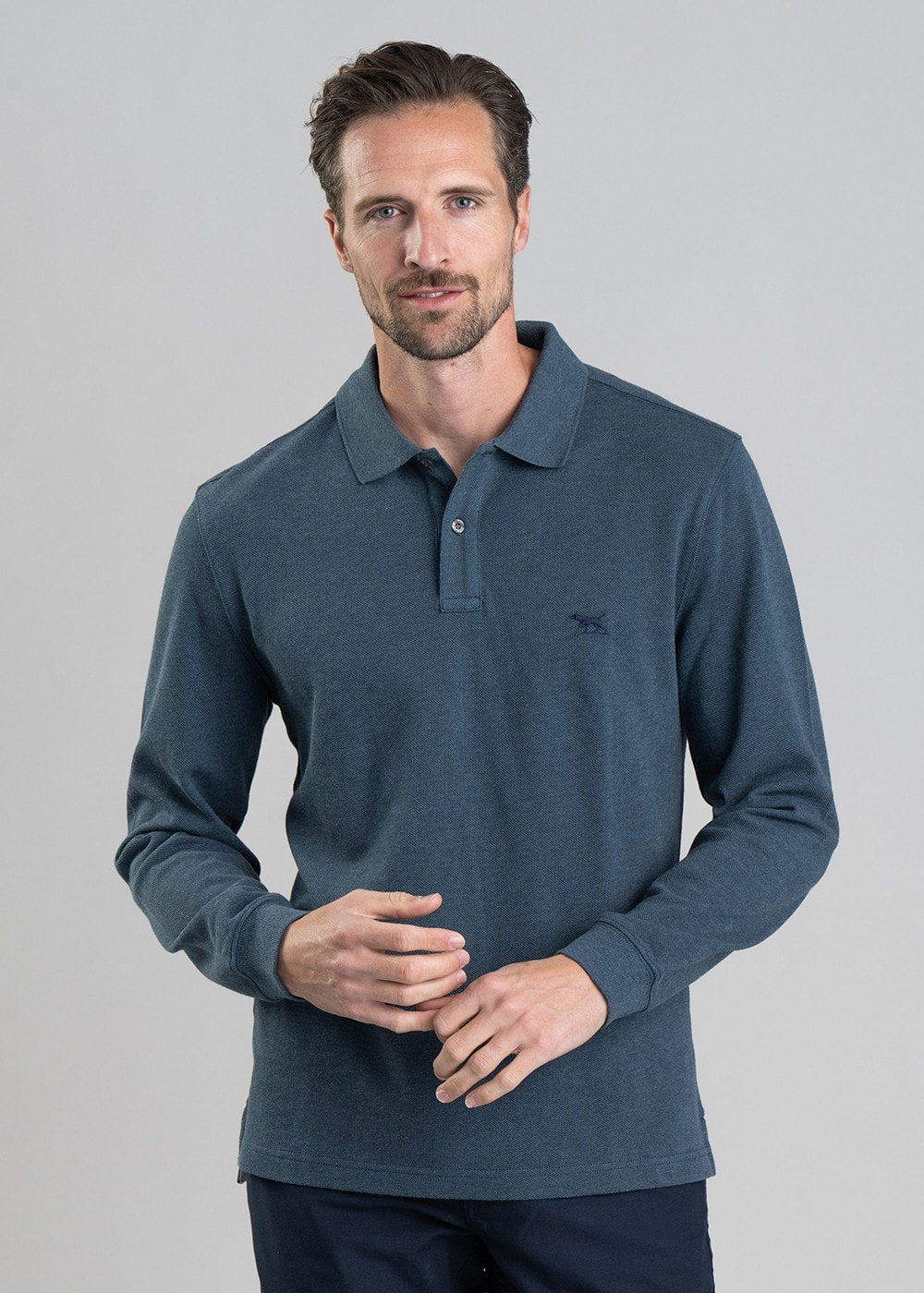 Gunn Long Sleeved Polo - Dark Teal - 0