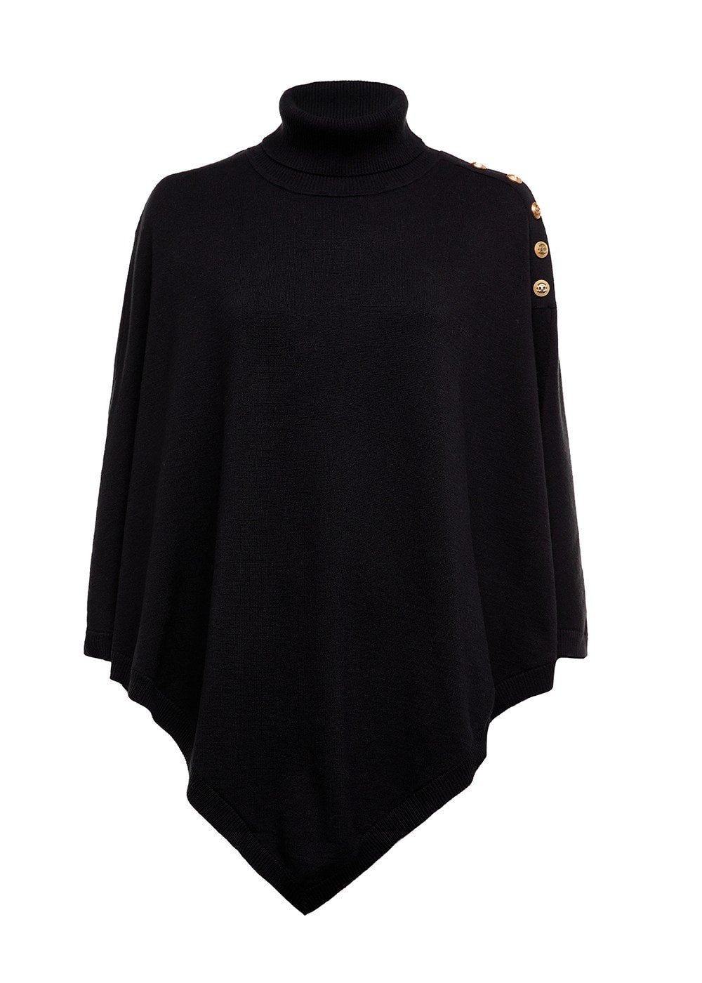 Roll Neck Cape AW24 - Black - 8