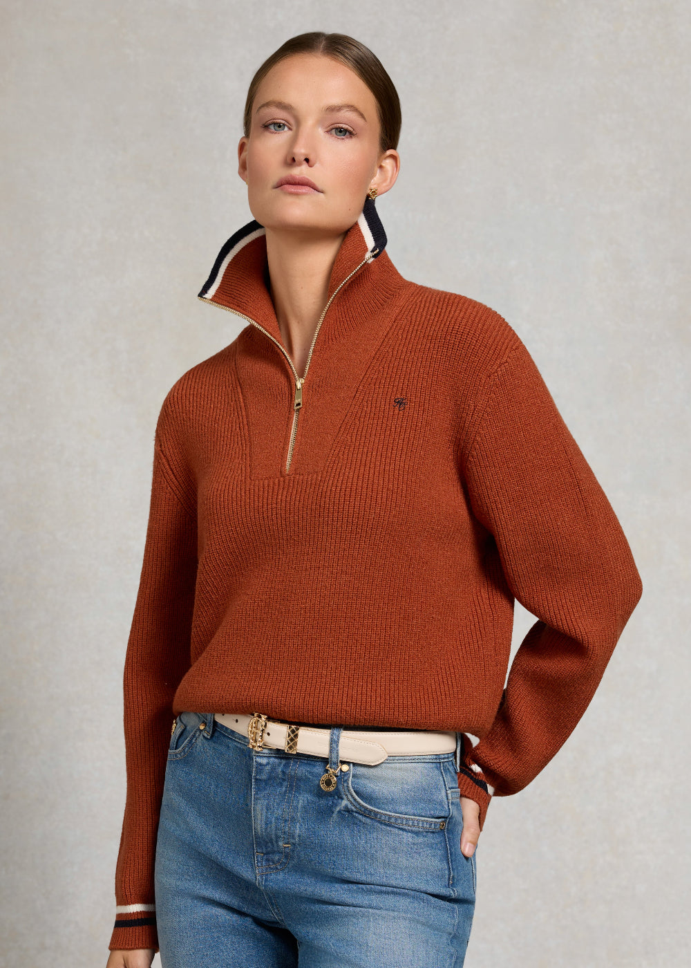 Jessica Quarter Zip Knit