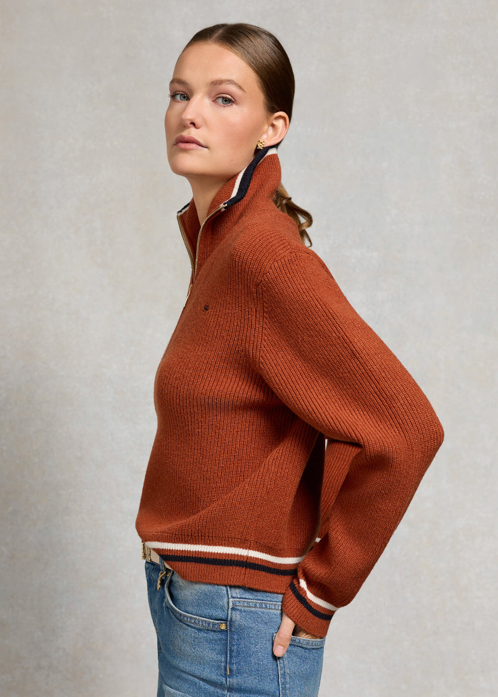 Jessica Quarter Zip Knit