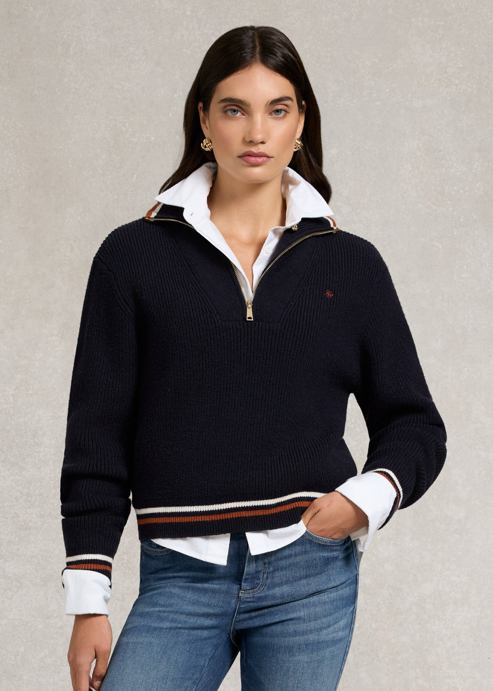 Jessica Quarter Zip Knit