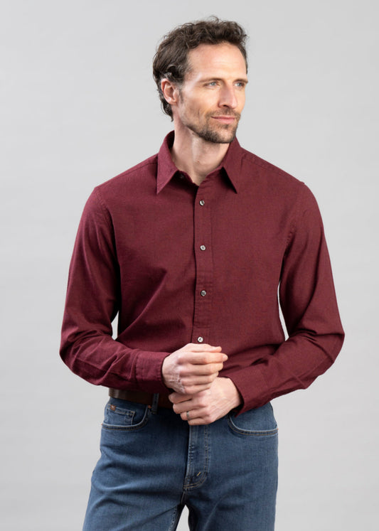 Regular Flannel Melange Shirt
