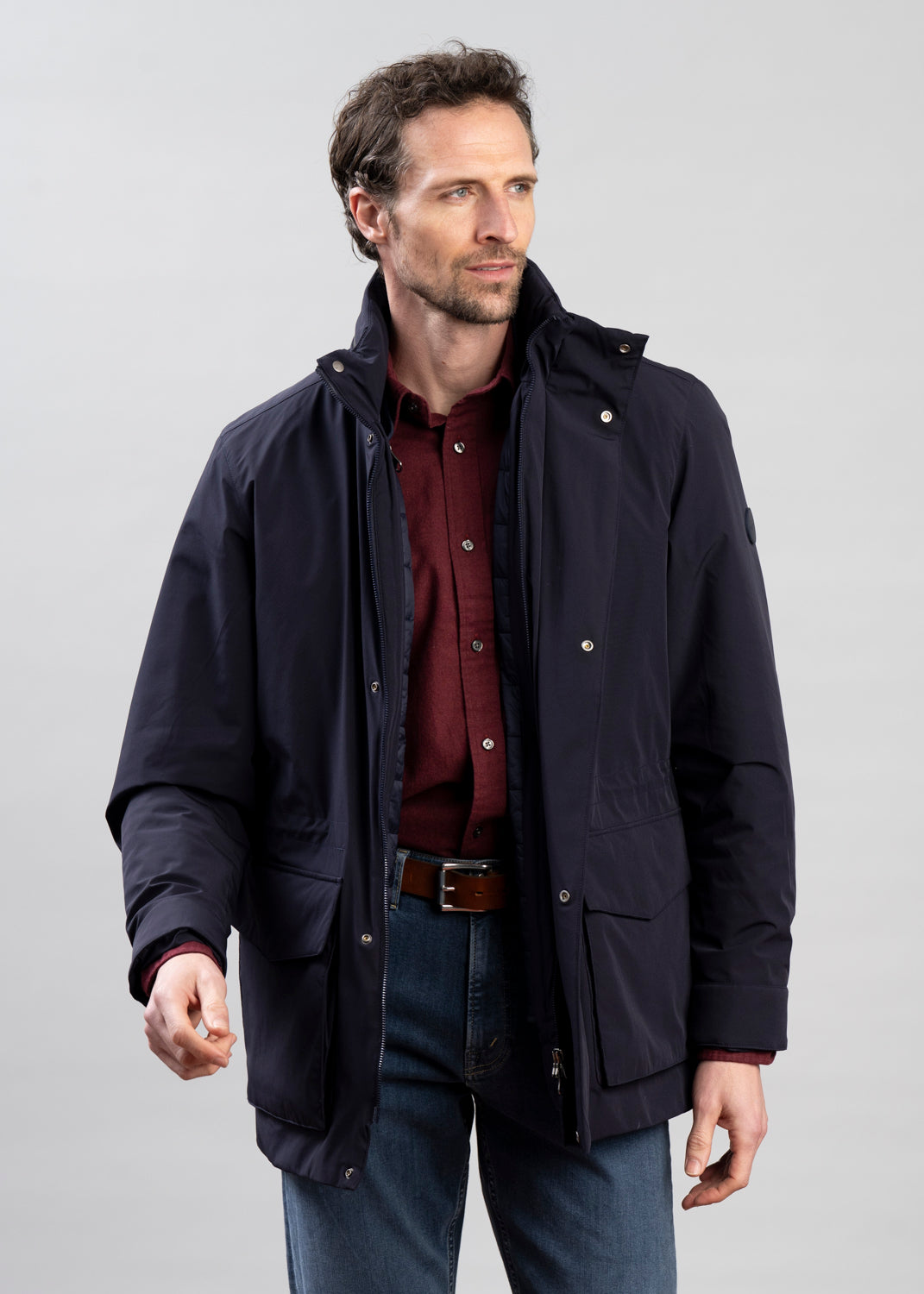 Double Mid Length Jacket