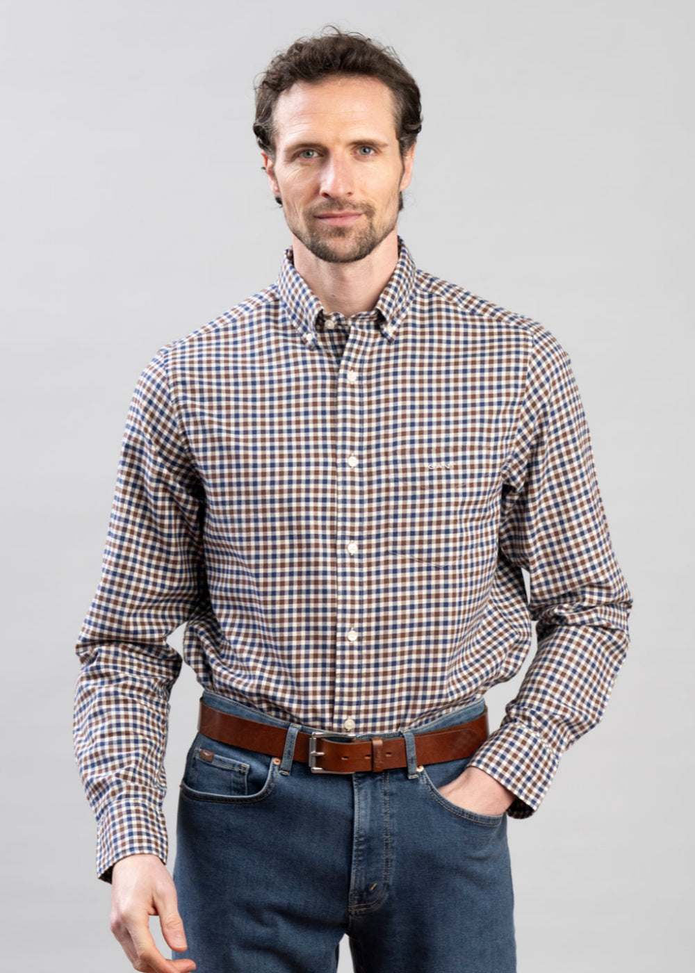 Regular Twill Gingham Shirt