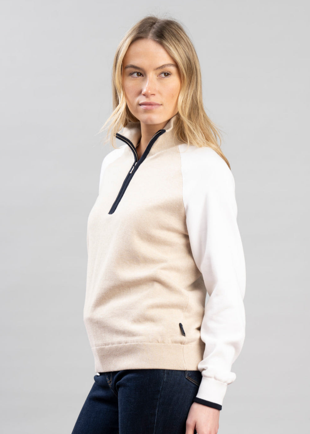 Laura T-Neck Windproof Sweater