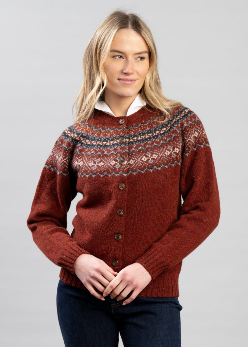 Sofie High Button Cardigan