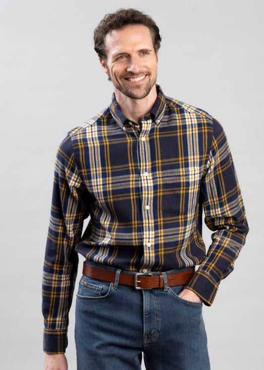 Regular Windblown Flannel Check Shirt