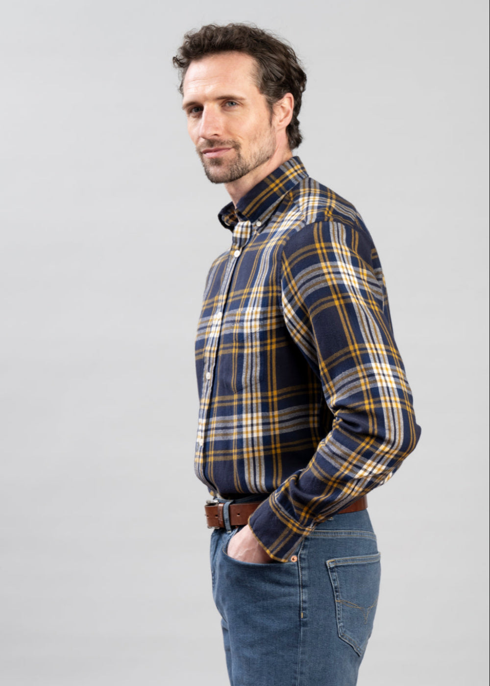 Regular Windblown Flannel Check Shirt