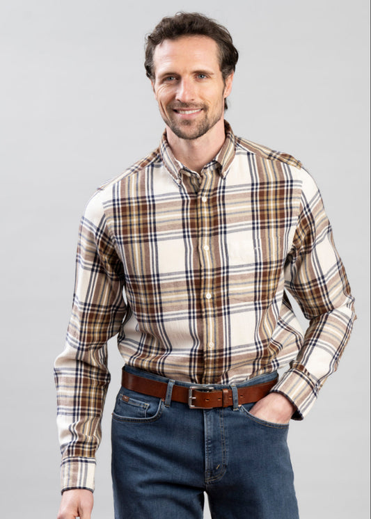 Regular Windblown Flannel Check Shirt