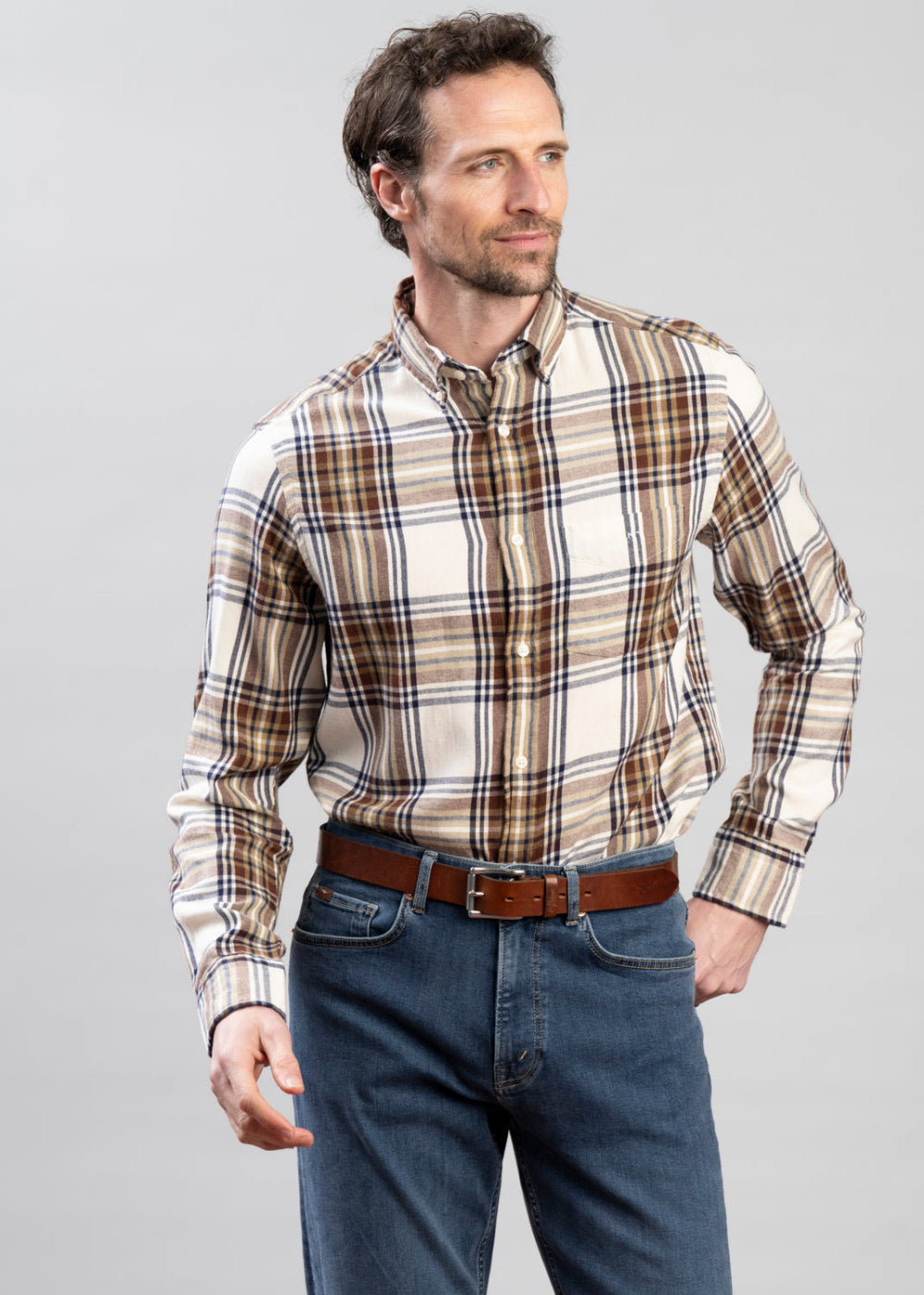 Regular Windblown Flannel Check Shirt