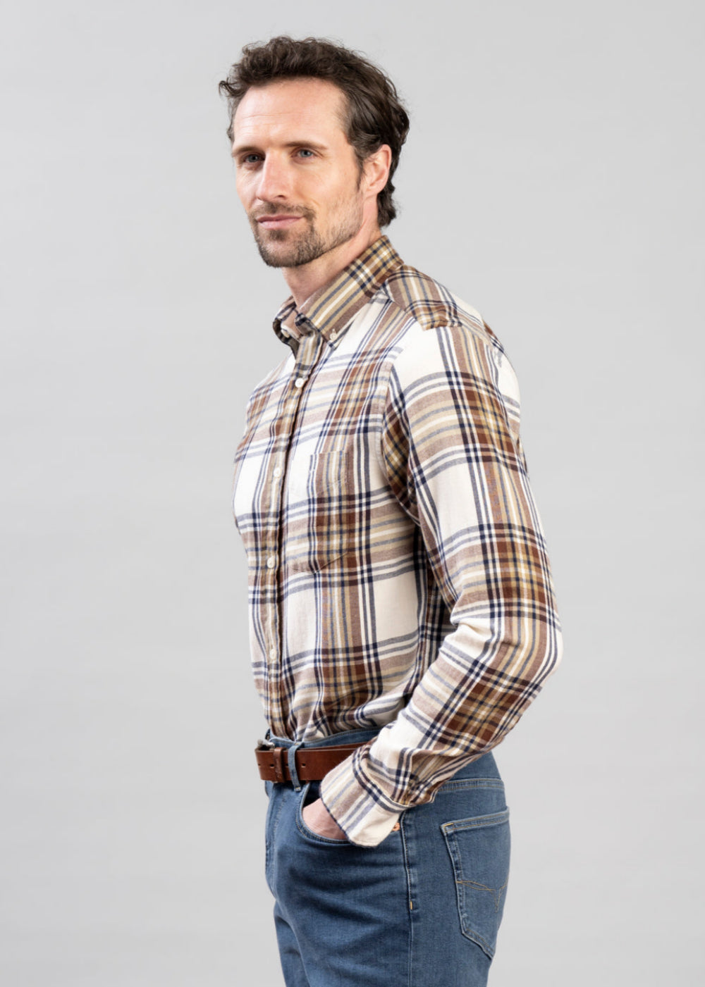 Regular Windblown Flannel Check Shirt