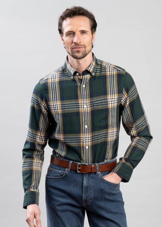 Regular Windblown Flannel Check Shirt